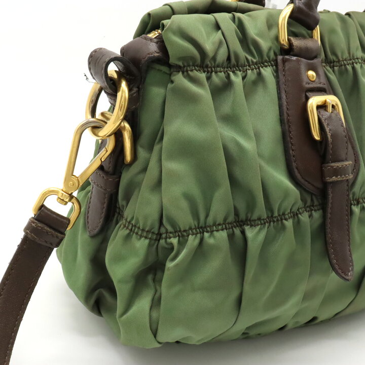 楽天市場】PRADA プラダ ギャザー ハンドバッグ トートバッグ 2WAY 