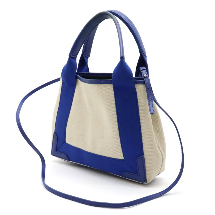 楽天市場】【バッグ】BALENCIAGA バレンシアガ ネイビーカバスXS ロゴ 