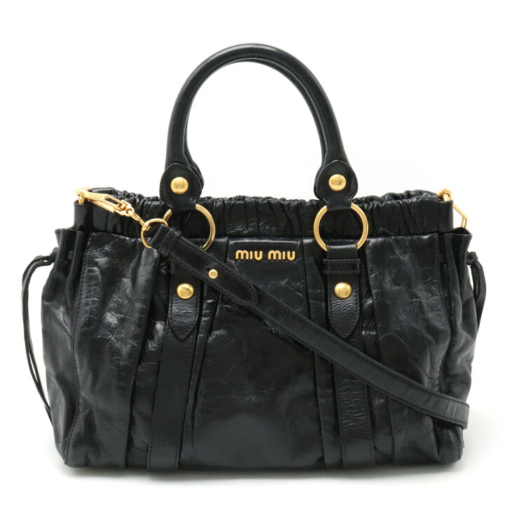 楽天市場】【バッグ】Miu Miu ミュウ ミュウ ミュウミュウ ギャザー 