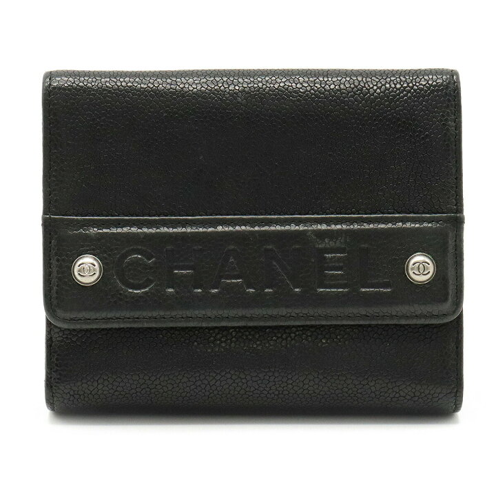 楽天市場】【財布】CHANEL シャネル ロゴ 2つ折財布 二つ折り財布 W  