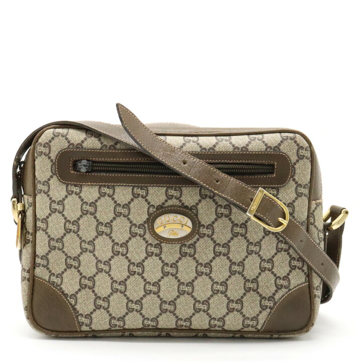 GUCCI グッチ plus プラス レザー ショルダーバッグ 斜め掛け 