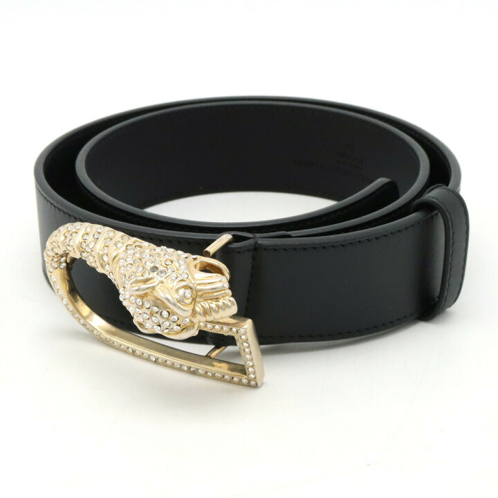 楽天市場】GUCCI グッチ クリスタルタイガーヘッド ベルト Gロゴ  