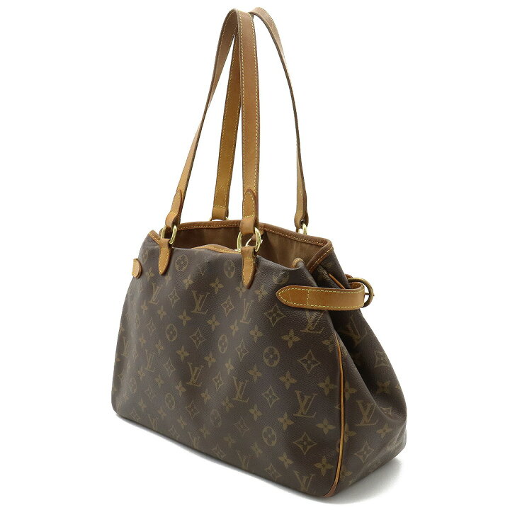 LOUIS VUITTON ルイヴィトン バッグ バティニョール・オリゾンタル モノグラム・キャンバス モノグラム ブラウン ゴールド金具 M51154【送料無料】【中古】【D5042】