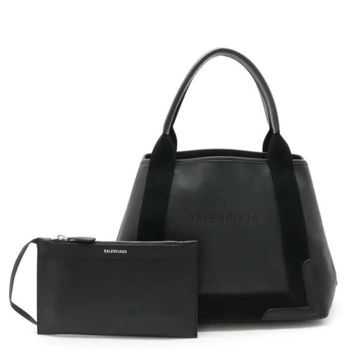 BALENCIAGA】バレンシアガ ネイビーカバスS トートバッグ ポーチ付き  