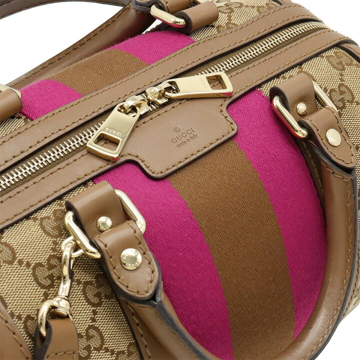 楽天市場】GUCCI グッチ GGキャンバス シェリーライン ハンドバッグ 