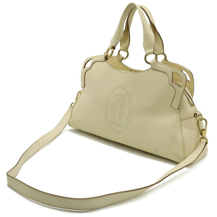 カルティエ マルチェロ トートバッグ ショルダーバッグ 2WAY ベージュ  