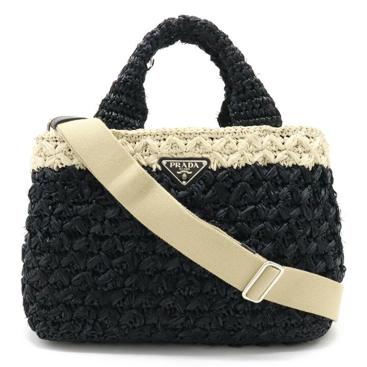 楽天市場】【バッグ】PRADA プラダ RAFIA BICOLORE トートバッグ 