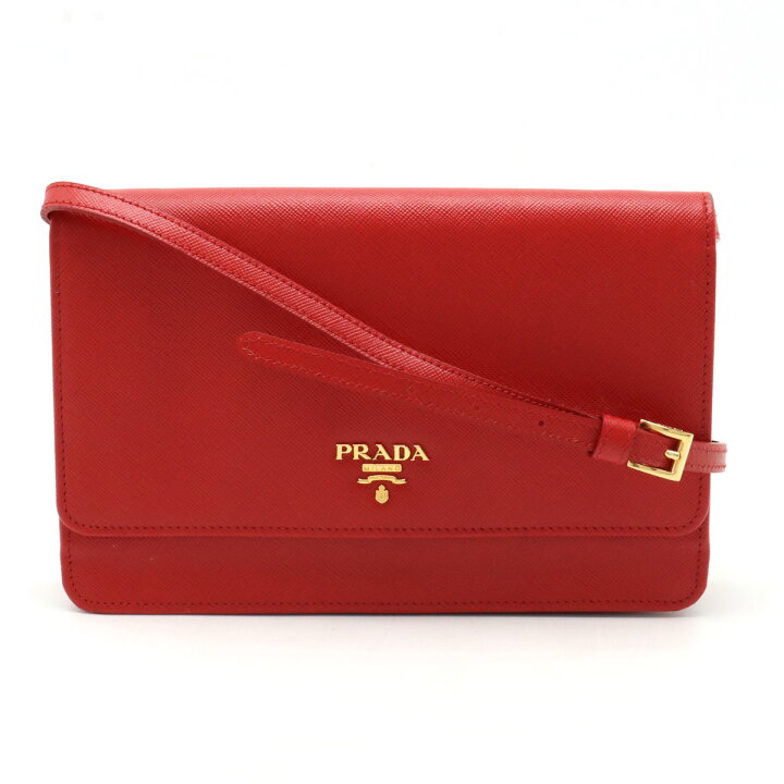 楽天市場】【財布】PRADA プラダ SAFFIANO METAL ショルダーウォレット 