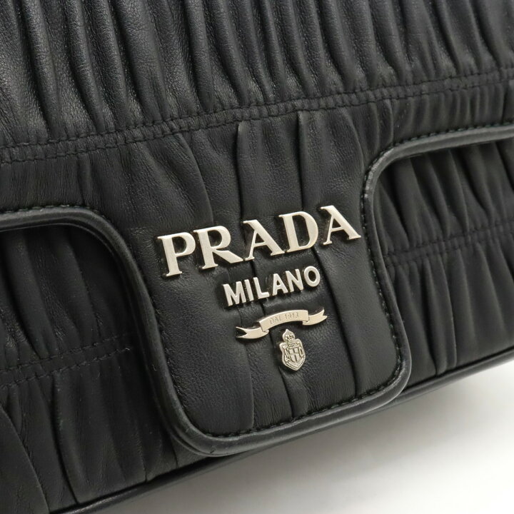楽天市場】【バッグ】PRADA プラダ ナッパ ゴーフル ギャザー 