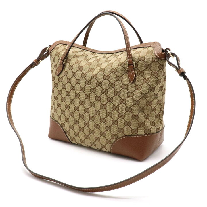 楽天市場】【バッグ】GUCCI グッチ GGキャンバス ブリー ハンドバッグ 