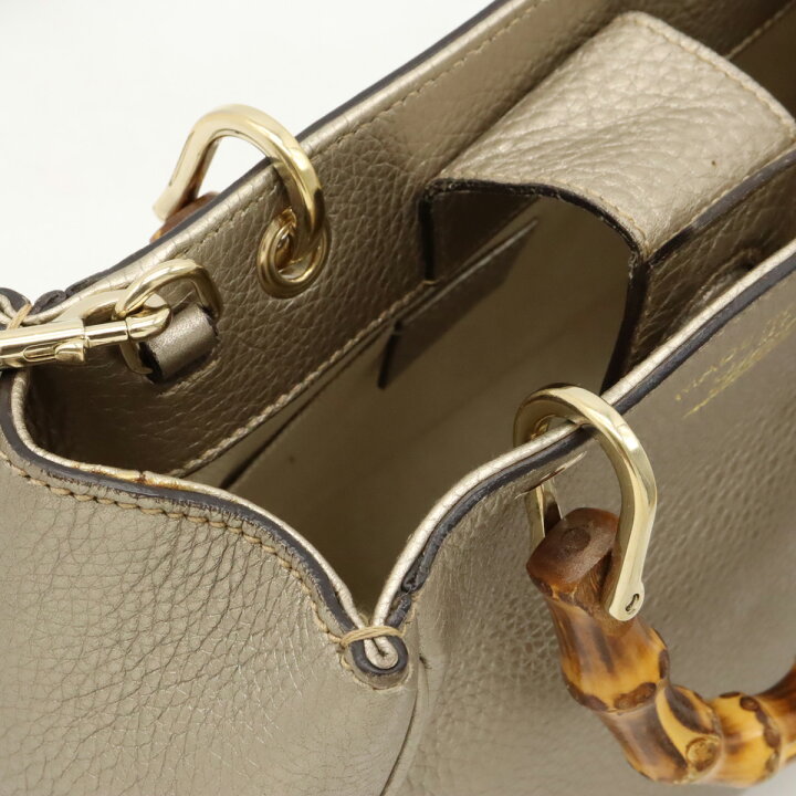 楽天市場】GUCCI グッチ バンブー ミニショッパー ハンドバッグ 