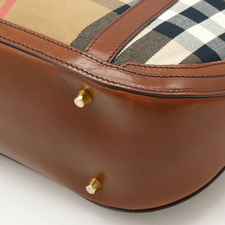 BURBERRY ノバチェック ビジネスバッグ ハンドバッグ 2way ブラウン 