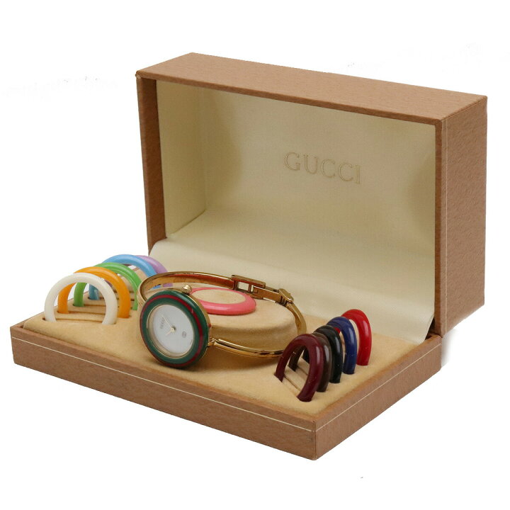 楽天市場】【ウォッチ】GUCCI グッチ チェンジベゼル ホワイト文字盤 