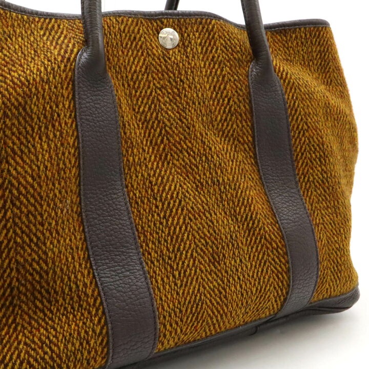 楽天市場】HERMES エルメス ガーデンパーティPM ツイード トートバッグ 