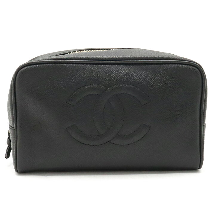 楽天市場】CHANEL シャネル ココマーク キャビアスキン メイクポーチ  