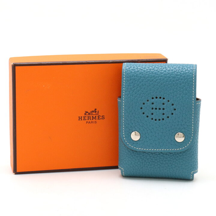 楽天市場】HERMES エルメス エテュイカルトPM Hロゴ パンチング 