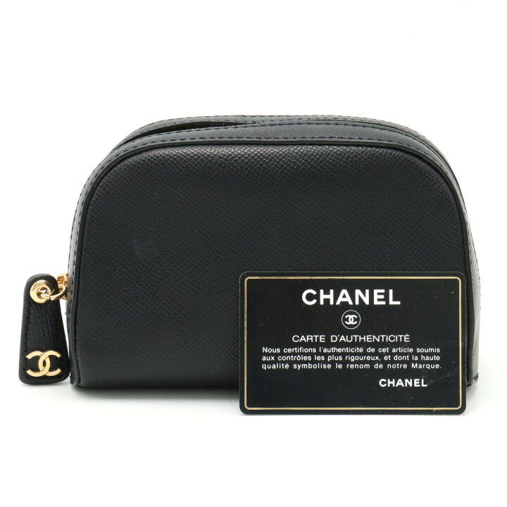 楽天市場】CHANEL シャネル ココマーク キャビアスキン ミニポーチ 