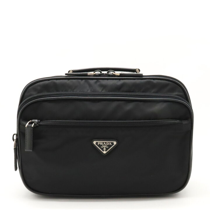 楽天市場】PRADA プラダ VIAGGIO バニティバッグ ハンドバッグ 