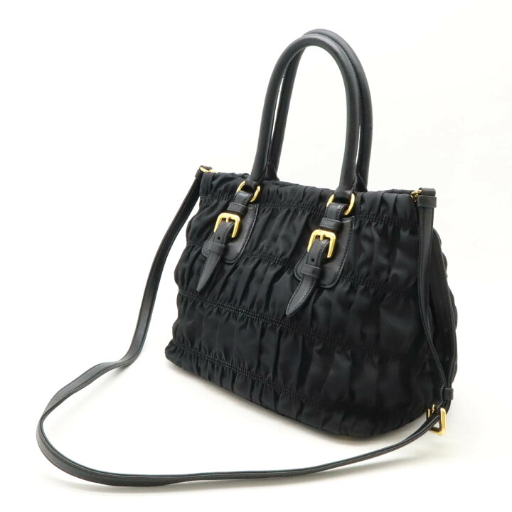 楽天市場】PRADA プラダ ギャザー ハンドバッグ トートバッグ 2WAY 