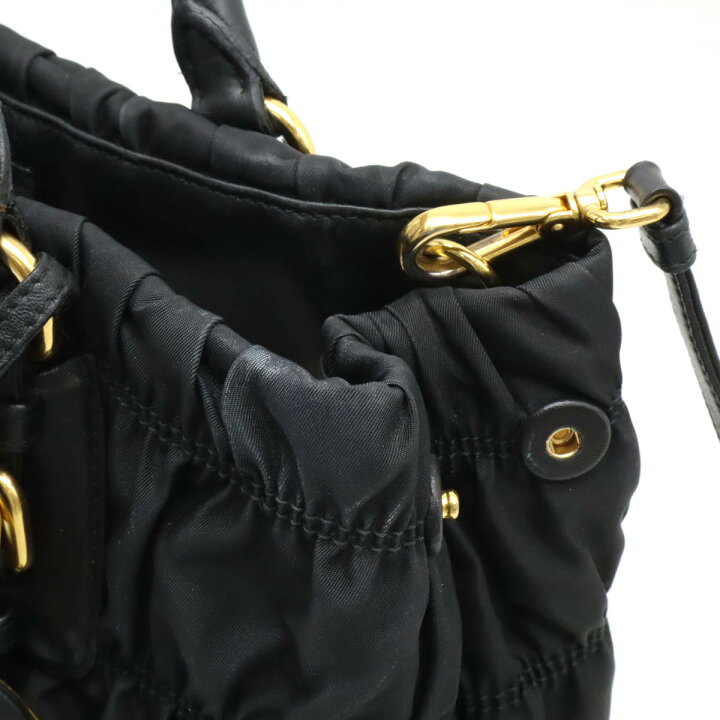 楽天市場】PRADA プラダ ギャザー ハンドバッグ トートバッグ 2WAY 
