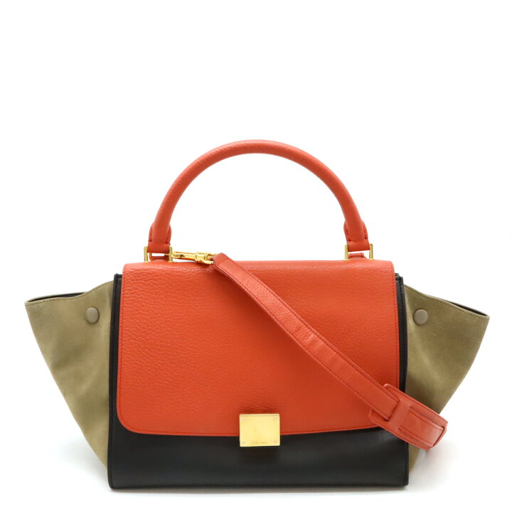 楽天市場】CELINE セリーヌ トラペーズ ハンドバッグ 2WAY ショルダー 
