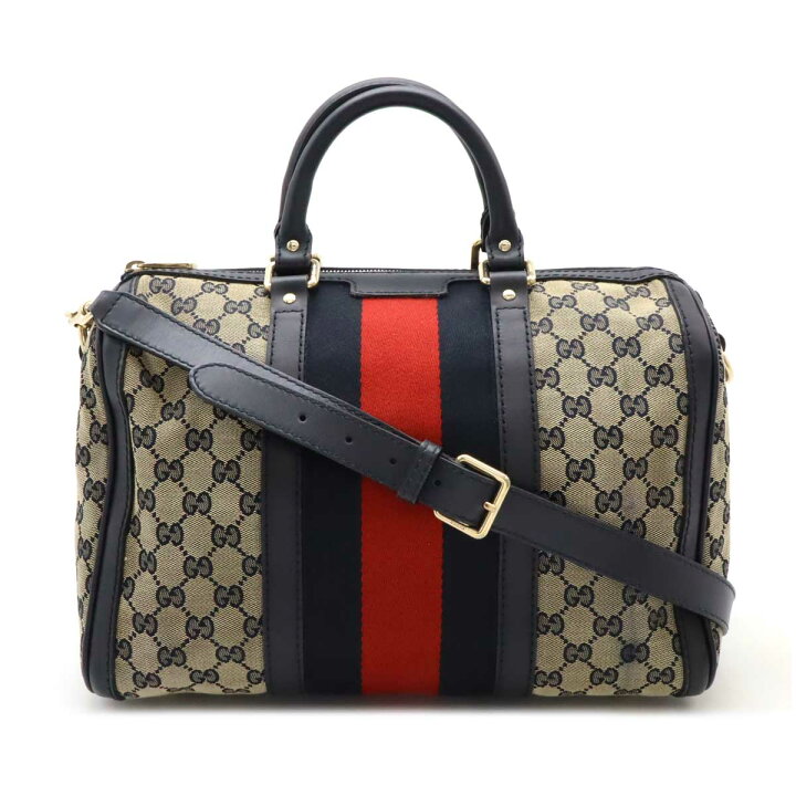 楽天市場】GUCCI グッチ GGキャンバス シェリーライン ハンドバッグ 