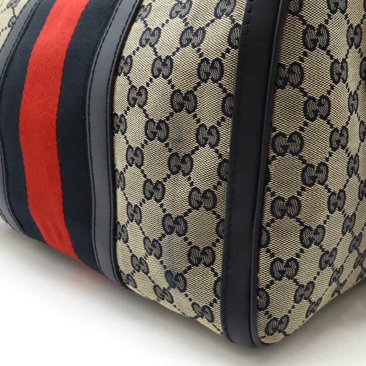 楽天市場】GUCCI グッチ GGキャンバス シェリーライン ハンドバッグ 