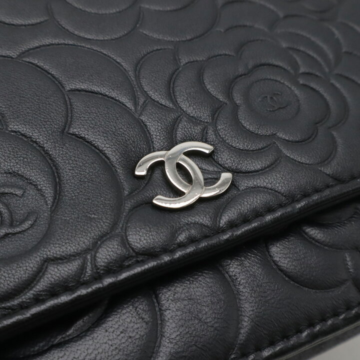 楽天市場】CHANEL シャネル カメリア ココマーク チェーンウォレット 