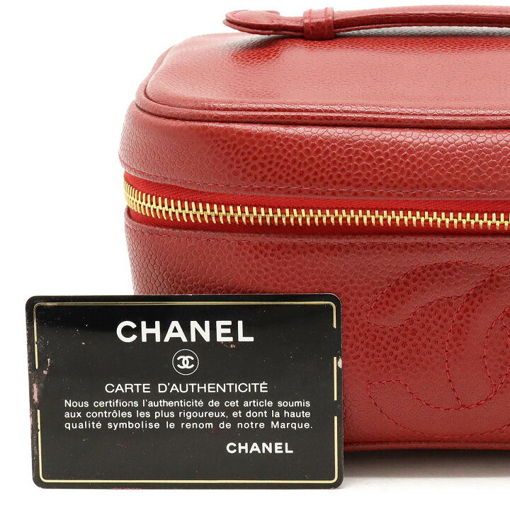 楽天市場】CHANEL シャネル キャビアスキン バニティバッグ 