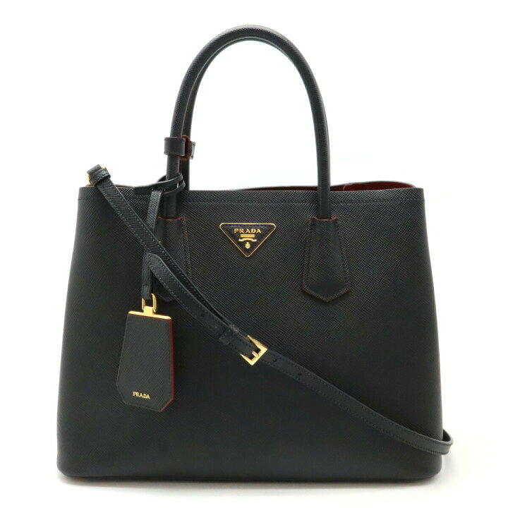楽天市場】PRADA プラダ ドゥーブレ ラージバッグ ダブルバッグ トート 