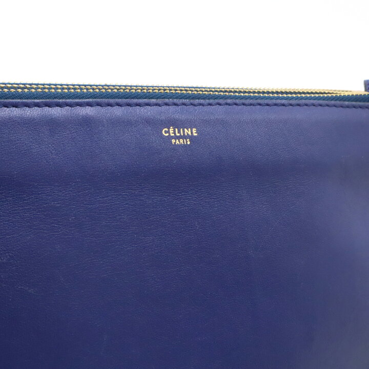 楽天市場】CELINE セリーヌ トリオ ラージ ショルダーバッグ 