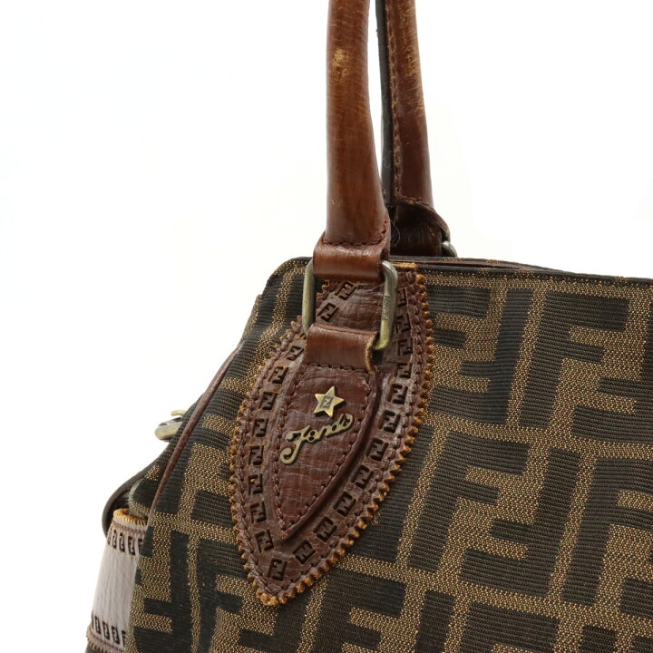 楽天市場】FENDI フェンディ ズッカ柄 エトニコ ハンドバッグ トート 
