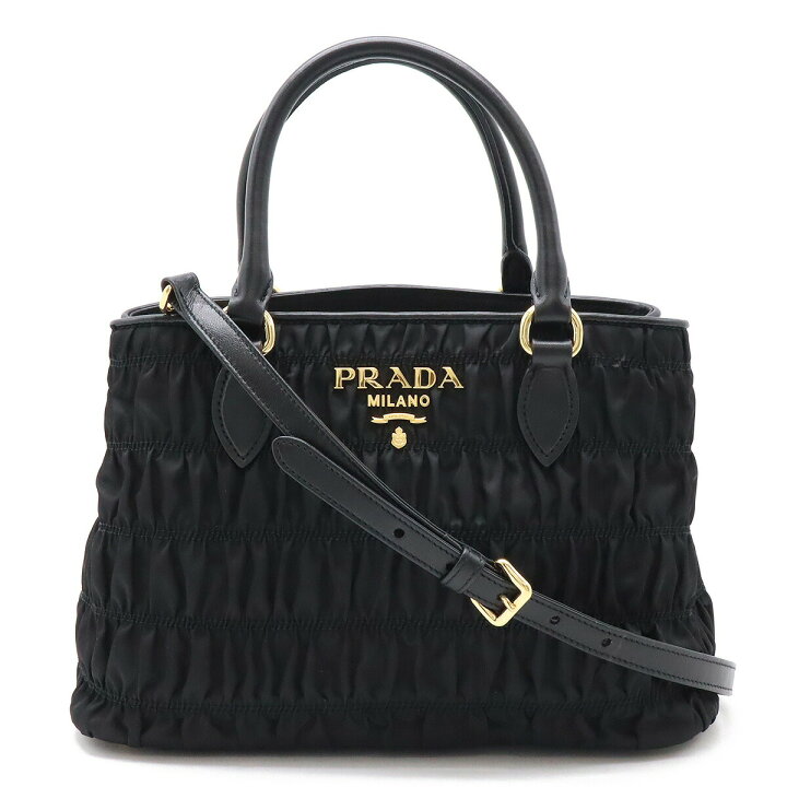 楽天市場】PRADA プラダ ギャザー ハンドバッグ 2WAY ショルダーバッグ 