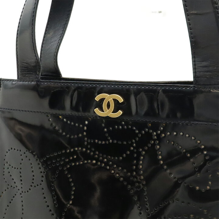 楽天市場】CHANEL シャネル ココマーク カメリア パンチング トート 