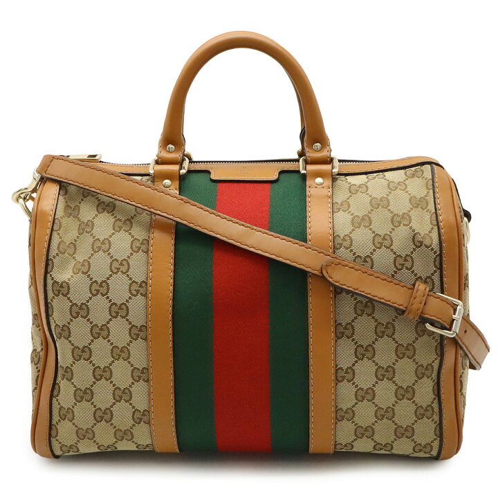 楽天市場】GUCCI グッチ GGキャンバス シェリーライン ハンドバッグ