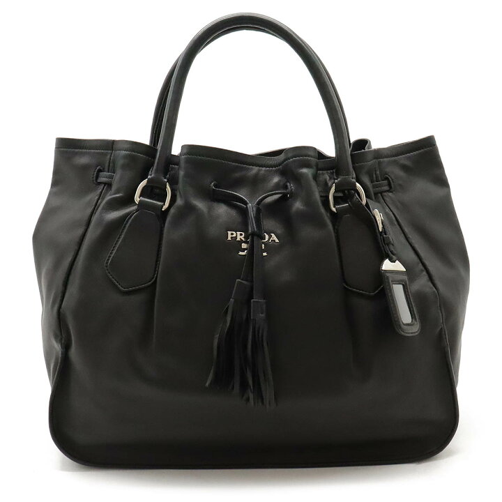 楽天市場】PRADA プラダ トートバッグ ハンドバッグ タッセル 巾着型 