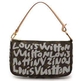 LOUIS VUITTON ルイ ヴィトン モノグラムグラフィティ ポシェット アクセソワール アクセサリーポーチ ハンドバッグ アルジャン グレー M92192 【中古】