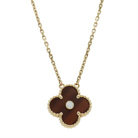 Van Cleef & Arpels ヴァン クリーフ & アーペル ヴィンテージ アルハンブラ ネックレス K18PG ブルズアイ 1PD 2017年クリスマス限定 VCARPOMV00 【中古】