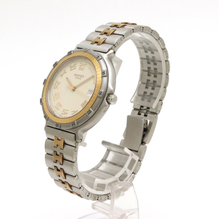 楽天市場】HERMES エルメス キャプテンニモ デイト アイボリー文字盤  