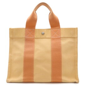 HERMES エルメス コキアージュ PM ボラボラ トートバッグ ハンドバッグ キャンバス パステルオレンジ ポーチ付き 【中古】