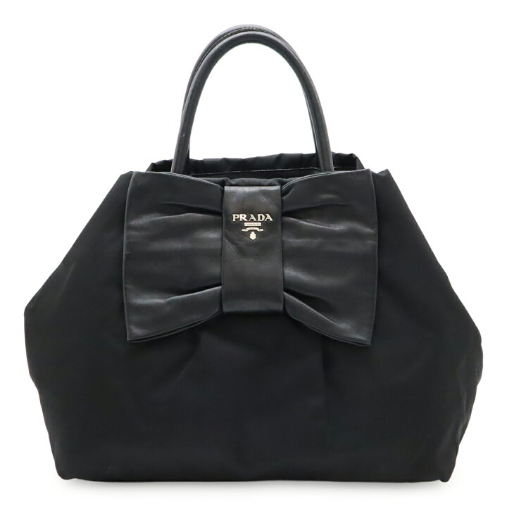 楽天市場】PRADA プラダ トートバッグ ミニトート ハンドバッグ リボン 