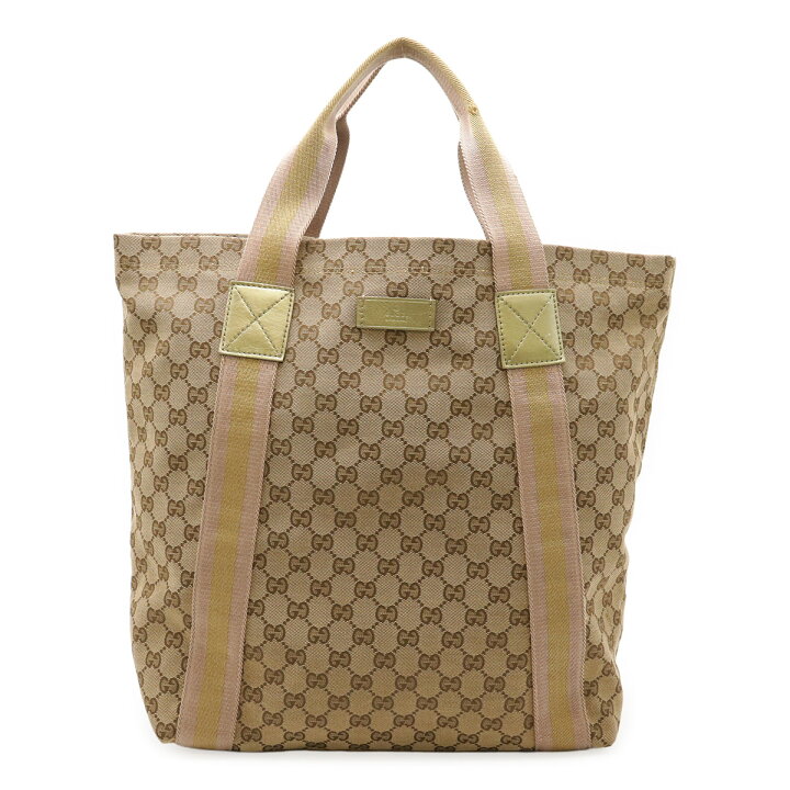 楽天市場】GUCCI グッチ GGキャンバス シェリーライン トートバッグ 