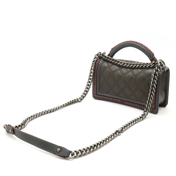 楽天市場】CHANEL シャネル ボーイシャネル トップハンドル フラップ 