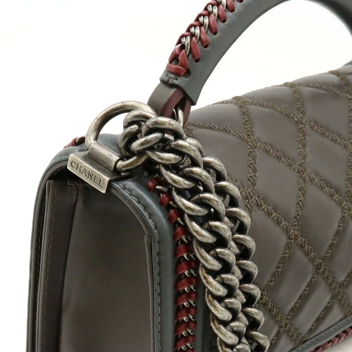 楽天市場】CHANEL シャネル ボーイシャネル トップハンドル フラップ 