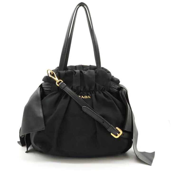 楽天市場】【バッグ】PRADA プラダ ロゴジャガード サイドリボン  