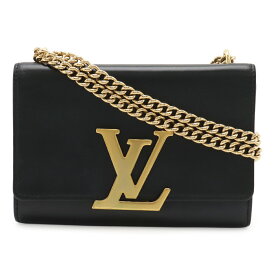 LOUIS VUITTON ルイ ヴィトン ポシェット ルイーズMM ショルダーバッグ チェーンショルダー レザー ノワール 黒 ブラック M51033 【中古】