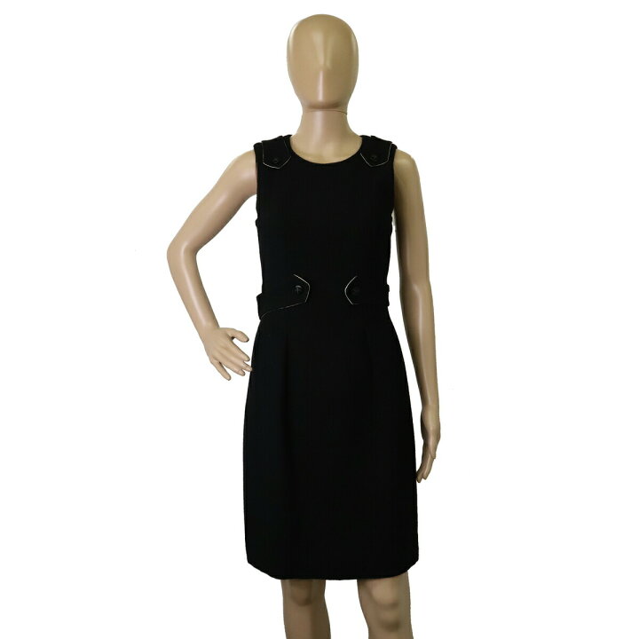 楽天市場】CHANEL シャネル ノースリーブ ワンピース 膝丈 ウール  