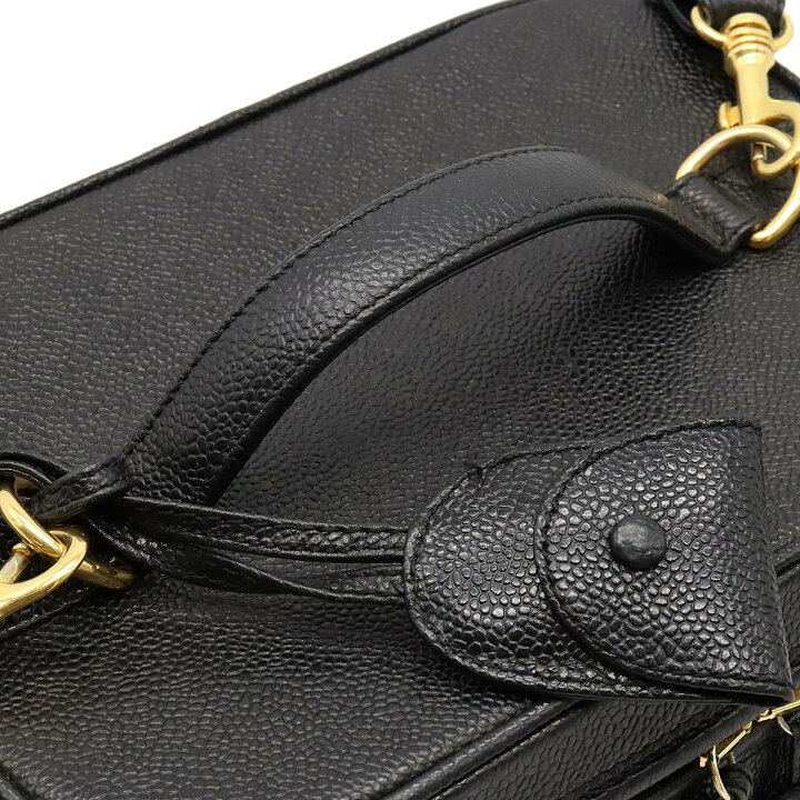 楽天市場】CHANEL シャネル キャビアスキン バニティバッグ 