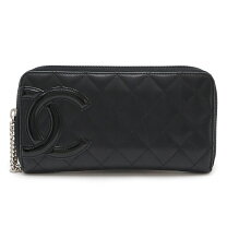 楽天市場】chanel シャネル カンボンライン ラウンドファスナー 長財布  