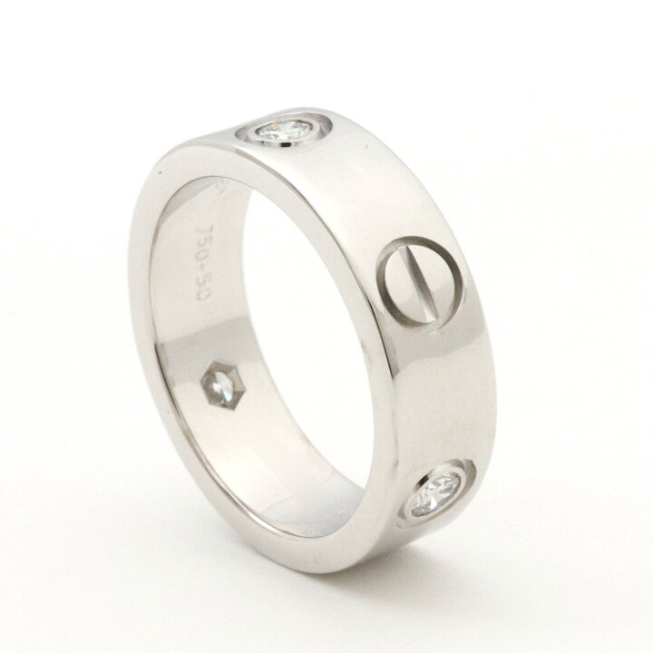 楽天市場】Cartier カルティエ ラブリング 指輪 ハーフダイヤ K18WG  